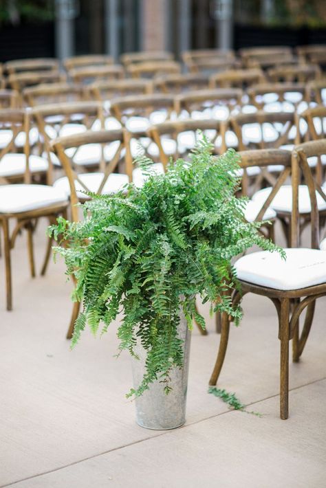 Sophisticated Secret Garden Wedding at Artifact Events in Chicago Country Wedding Arches, Fern Wedding Decor, Burlap Wedding Arch, Classic Wedding Centerpieces, Winter Wedding Arch, Picture Wedding Centerpieces, Plants Wedding, Wedding Arch Ideas, Potted Ferns