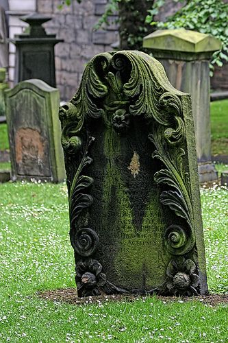 headstone    St Cuthbert Kirkyard  Edinburgh, Midlothian, Scotland, UK... Cemetery Statues, St Cuthbert, Cemetery Headstones, Halloween Graveyard, Halloween Tombstones, Grave Markers, Old Cemeteries, Cemetery Art, Scotland Uk