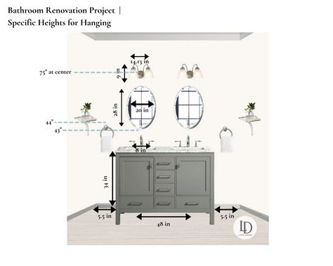 Guide to Hanging Bathroom Vanity Lighting and Mirrors Pallet Deck Diy, Mirror Placement, Above The Sink, Diy Accent Wall, Diy Boho, Floating Shelves Diy, Bathroom Vanity Light, Floating Vanity, Wall Hung Vanity