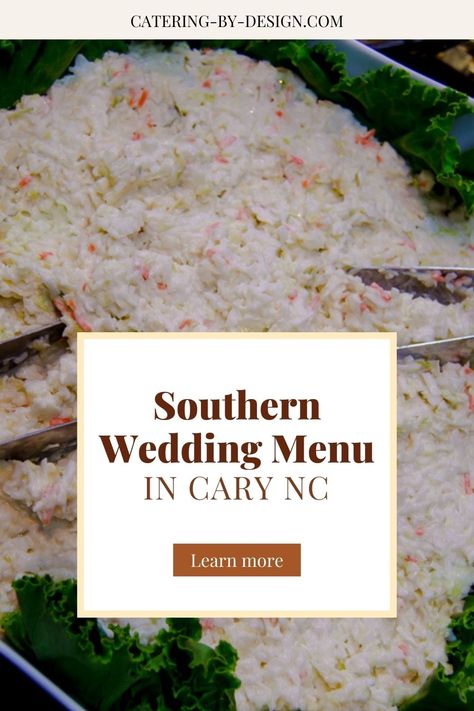 Our Southern wedding menu service features traditional dishes and bold flavors, perfect for those who love authentic Southern cuisine. From buttery biscuits to mouth-watering ribs, we guarantee a memorable dining experience. Check out our menus here! summer wedding catering, summer wedding catering ideas, southern catering wedding, southern style catering, southern catering food, wedding catering menu ideas, wedding caterer, wedding food stations, tasty wedding food, catering costs for wedding Southern Wedding Food, Marinated Grilled Vegetables, Red Skin Mashed Potatoes, Wedding Catering Menu, Bacon Wrapped Chicken Bites, Wedding Food Stations, Potato Bar, Wedding Dinner Menu, Salad Mixed Greens