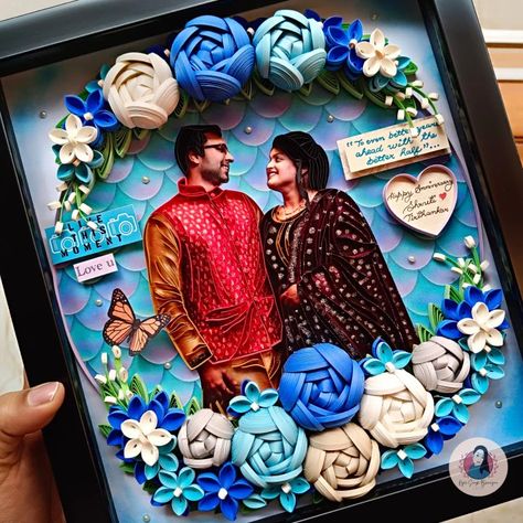 Quilling Photo Frames, Pista Shell Crafts, Photo Frame Ideas, Frames Diy Crafts, Quilling Flower Designs, Frames Diy, Frame Work, Paper Quilling Cards, Desain Quilling