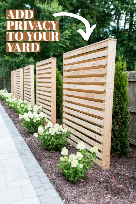 Privacy Landscaping, Backyard Privacy, Privacy Screen Outdoor, Outdoor Privacy, Fence Landscaping, Backyard Fences, Small Backyard Patio, Yard Design, Privacy Fence