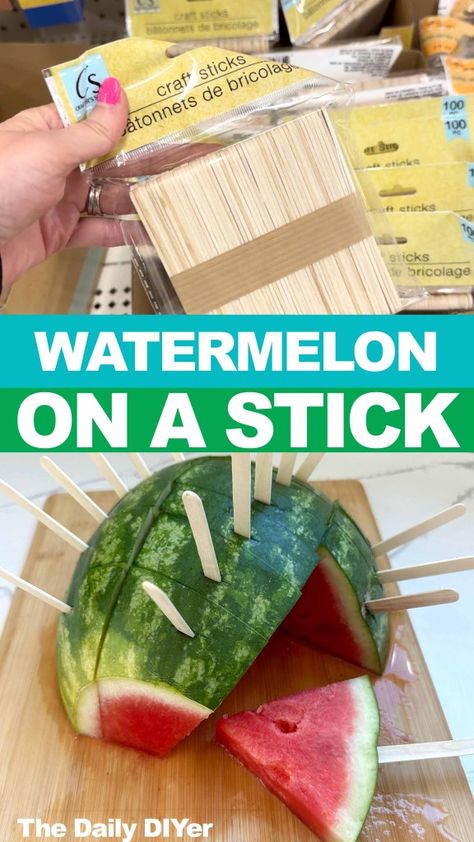 watermelon
bbq
party food
kids food Watermelon On Sticks, Watermelon With Popsicle Sticks, Watermelon Sticks, Watermelon Uses, Bbq Hacks, Cut Watermelon, Bbq Food, Backyard Bbq, Yummy Desserts