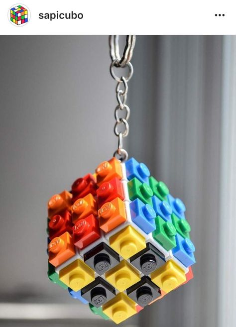 Rubik's Cube lego Keychain Lego Rubiks Cube, Lego Diy Projects, Lego Keychain, Rubics Cubes, Physical Manifestation, Lego Houses, Twisty Puzzles, Lego Diy, Brain Teaser Puzzles