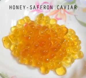 Honey-Saffron Caviar Caviar Appetizers, Molecular Gastronomy Recipes, Caviar Recipes, Classic Apple Pie, Honey Water, Fruit Puree, Molecular Gastronomy, Food Science, A Fruit