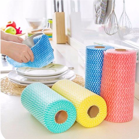 House Cleaning Cloth Kitchen Dishcloth Multipurpose Wiping Rags Bathroom Washing Towel Washing Towels, Cleaning Rags, Stil Boho, Cleaning Dishes, Styl Boho, Tampon, Clean Kitchen, Wet And Dry, Dish Towels