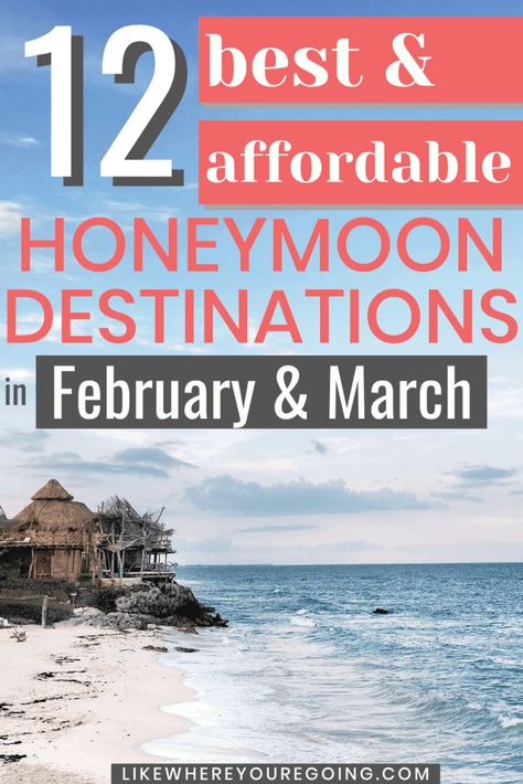 Not all of us can afford a Bora Bora honeymoon! You can get over water villas in Jamaica! Or visit some dreamy places in Florida or the Caribbean. If you're on a budget, these romantic getaways are perfect. 12 Best Honeymoon Destinations in February & March (that you can actually afford)! Around The World Honeymoon, Budget Honeymoon Destinations, Honeymoon Destinations All Inclusive, Honeymoon Destinations Usa, Best Honeymoon Locations, Affordable Honeymoon Destinations, Jamaica Honeymoon, Best Budget Honeymoon Destinations, Caribbean Honeymoon