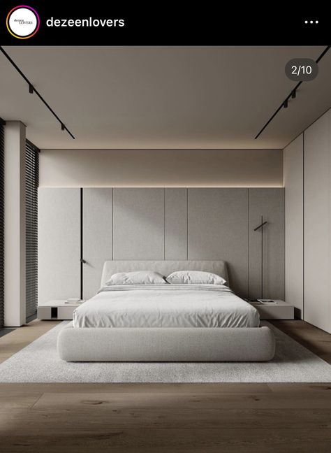 Bedroom Design Minimal, Minimal Bedroom Interior, Minimal Modern Bedroom, Minimal Bedroom Ideas, Minimal Bedroom Design, Futuristic Designs, Minimal Bedroom, Cama King, Smart Living