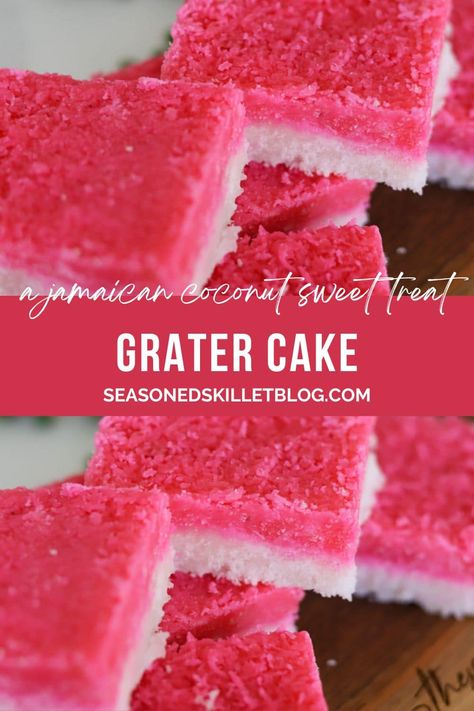 Grater Cake Jamaican, Jamaican Coconut Drops, Jamaican Deserts, Jamaican Dessert Recipes, Grated Coconut Recipes, Jamaican Cake, Jamaican Appetizers, Jamaican Dessert, Caribbean Desserts