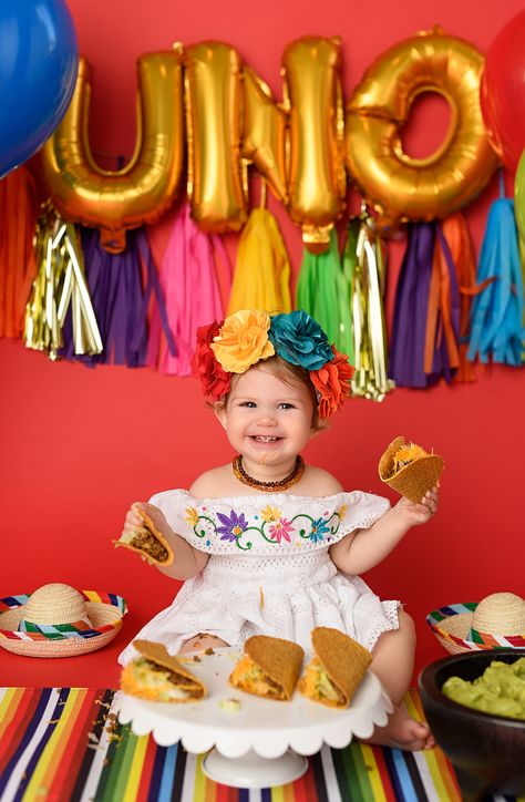 Natalie-Roberson-cakesmash-photography-7 Taco Smash First Birthday, Mexican 1st Birthday Party Girl, Coco Birthday Party Ideas Girl, First Fiesta Birthday Girl, Taco First Birthday, Taco Twosday Birthday Girl, Taco Twosday, Mexican Birthday Parties, Birthday Fiesta