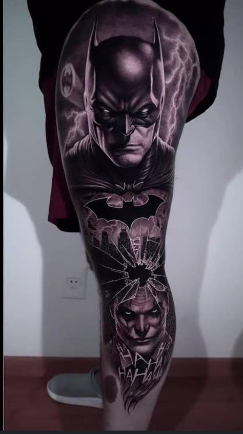 Batman Sleeve Tattoo, Batman Tattoo Sleeve, Batman Sleeve, Jake Tattoo, African Sleeve Tattoo, Penguin Tattoo, Batman Tattoo, Temecula California, Joker Tattoo