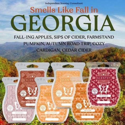 2023 Scentsy, Scentsy Oils, Scentsy Fall, Scent Warmers, Fall Road Trip, Scentsy Scent, Scentsy Bars, Wickless Candles, Electric Candle Warmers