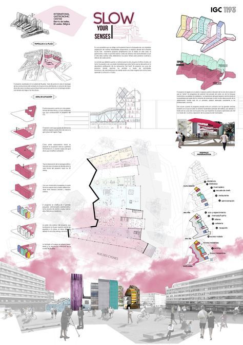 colors Plan Concept Architecture, Portfolio D'architecture, Poster Architecture, Architecture Design Presentation, Presentation Board Design, Architecture Portfolio Design, Architecture Presentation Board, Architecture Panel, Architecture Concept Diagram