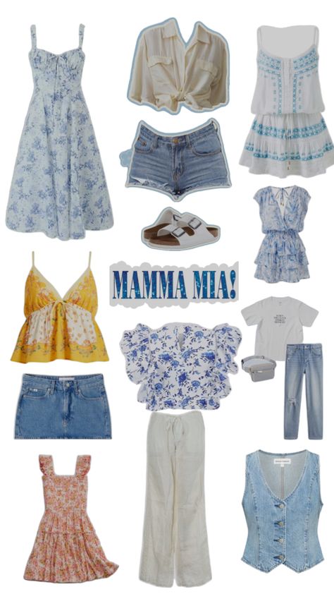 Abba Concert Outfit, Mamma Mia Decor, Mama Mia Costumes, Mama Mia Costume, Mamma Mia Inspired Outfits, Mama Mia Outfits, Mamma Mia The Party, Mamma Mia Birthday Party, Mamma Mia Outfits