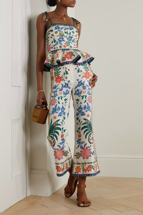 Flared Trousers, Flared Pants, Printed Linen, Summer 24, Up Girl, Net A Porter, Daily Fashion, Summer 2024, Summer Style