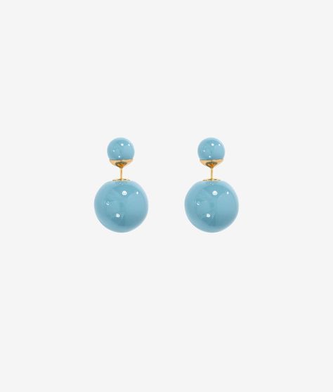 Double Ball Earring, French Blue Light Blue Jewelry, Dazzling Earrings, Ball Earrings, Jewelry Essentials, Jewelry Lookbook, French Blue, Blue Jewelry, Statement Bracelet, Jewelry Inspo