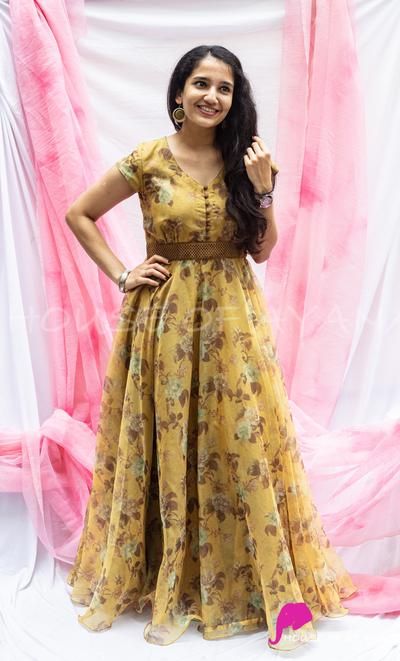 Ethnic Wear Dresses for Women | Western Wear Dresses | Skirt | Crop Tops | Long Gowns | Sangeeth Outfit Dresses - House of Ayana Floral Organza Long Frocks Indian, Organza Long Frock Models, Long Frock Designs For Women, Floral Long Frocks, Long Frocks For Girls, Anarkali Kurtis, Designer Anarkali Dresses, Long Frock Designs, Long Anarkali