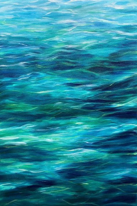 Turquoise Sea abstract Turquoise Drawing, A3 Paper Size, Sea Images, Teal Aesthetic, Giclee Print Abstract, Devon Artist, Sea Abstract, Orange Peel Texture, Turquoise Painting