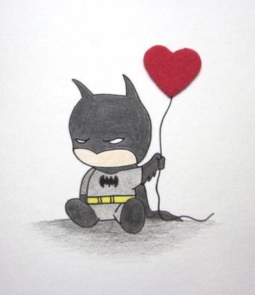 Batman Valentines Drawing, Batman Valentines Cards, Cute Batman Drawing, Batman Sketch Easy, Batman Drawing Ideas, Batman Cartoon Drawing, Batman Heart, Batman Drawing Easy, Batman Valentine