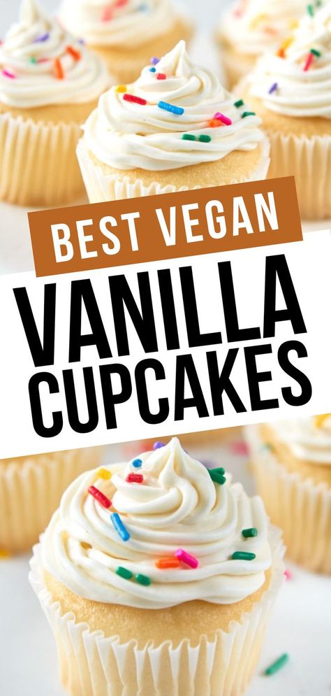 Cupcake Creme, Vegan Gluten Free Cupcakes, Dairy Free Buttercream, Vegan Buttercream Frosting, Vegan Cupcake Recipes, Vegan Vanilla Cupcakes, Gluten Free Cupcakes Vanilla, Birthday Gorgeous, Vegan Buttercream