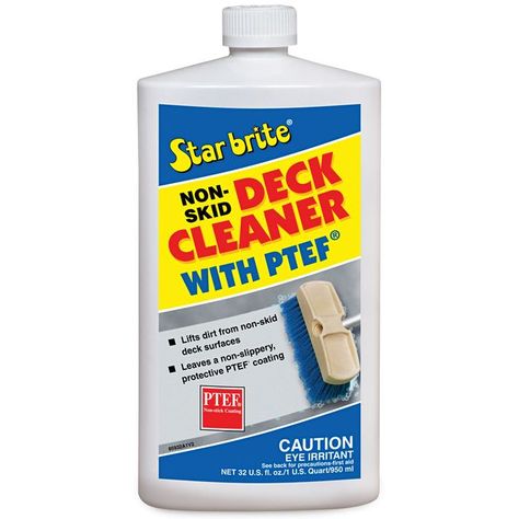 This Star brite cleaner works fast and without caustic bleach or acids. Painted Decks, Deck Cleaner, Pool Shock, Boat Cleaning, Remove Wax, Vinyl Plastic, Deck Paint, Container Size, Boat Accessories