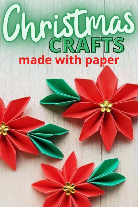 Tissue Paper Crafts For Christmas, Christmas Ornament Construction Paper, Paper Plate Poinsettia Crafts For Kids, Paper Christmas Table Decor, Paper Christmas Centerpieces, Diy Construction Paper Christmas Decor, Easy Christmas Crafts For Kids With Construction Paper, Christmas Craft Paper Ideas, Christmas Craft Construction Paper