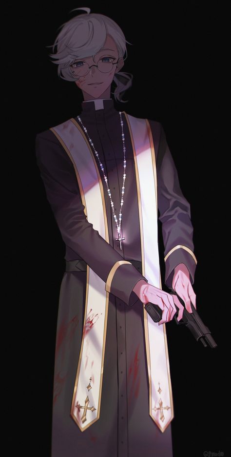 Priest Outfit Design, Priest Outfits, Priest Clothes, Priest Outfit, Clothing Reference, Men Clothes, Character Design Male, Anime Drawings Boy, 영감을 주는 캐릭터