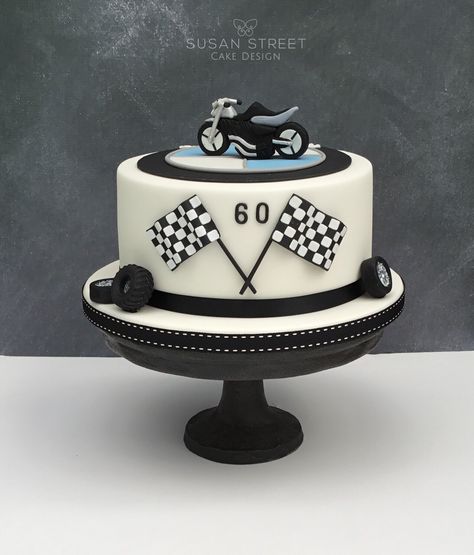 Motorcycle Cake For Men, 60th Birthday Cake For Men, Bolo Motocross, Motorcycle Birthday Cakes, Cake For Dad, Motorbike Cake, Bee Birthday Cake, Cake For Men, Motorcycle Cake