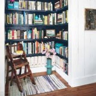 Closet library idea... The hall closet used yo be a laundry room closet so it is deep enough to turn into a reading library nook. Closet Library, Lots Of Books, Mini Loft, Mini Library, Home Libraries, Book Storage, Real Simple, Home Library, Book Shelf