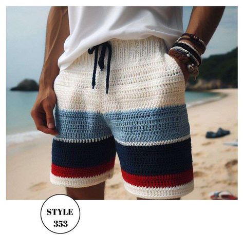 Mens Crochet Pants, Crochet Pants Men, Crochet Shorts For Men, Crochet Mens Shorts, Crochet Pants Pattern, Crochet Shorts Pattern, Crochet Men, Crochet Pants, Crochet Tops Free Patterns