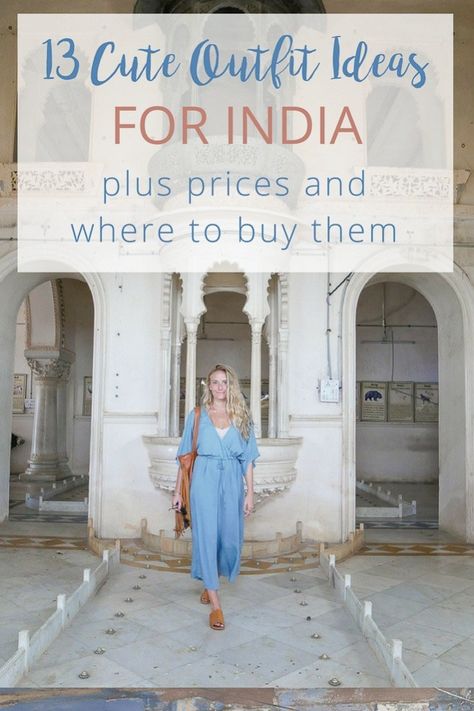 What to Wear in India | My 13 Outfits from Rajasthan & Where to Buy ThemWhat to wear in India is by far the topic I get asked about the most by my female readers. I have a popular blog post with tips on how to dress (please check that out) but after my trip up to Rajasthan, I was getting so many messages and comments about my outfits – so I decided I’d show you ALL my outfits from Rajasthan and link out to where you can buy them (easy because most are from the same place). Outfits For India, What To Wear In India, Cold Weather Packing List, 13 Outfits, Winter Vacation Outfits, College Outfits Comfy, Backpacking India, College Outfits Winter, Fall College Outfits