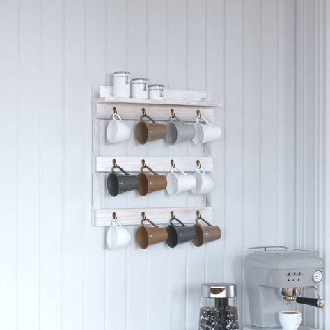 Coffee Cup Rack, Pinterest Living Room, Cup Rack, Bar Cups, Coffee Cup Holder, Patio Lounge Chairs, Mug Rack, Patio Seating, Hanging Hooks