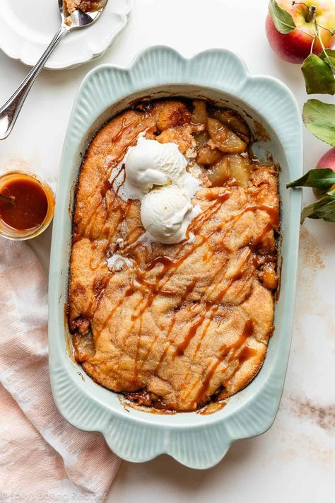 The Best Apple Cobbler, Dessert Recipes Fall Easy, Fall Foods And Desserts, Ideas For Apple Pie Filling, Apple Cherry Cobbler, Best Apple Cobbler Recipe Ever, Small Batch Apple Cobbler, Golden Delicious Apple Recipes Simple, Dutch Apple Cobbler