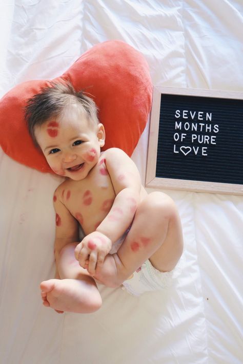 4 Month Baby Valentines Photoshoot, Valentine Milestone Pictures Boy, 7 Month Valentine Photos, 5 Month Old Photo Ideas, 8 Month Baby Valentines Photoshoot, 10 Month Old Valentines Day Pictures, Baby Vday Shoot, 1 Month Valentine Pictures, Baby February Photo Ideas