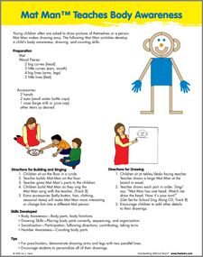 Mat Man teaches Body Awareness and Letter Formation Mat Man Preschool, Mat Man Activities, Mat Man Song, Writing Without Tears, Mat Man, Handwriting Without Tears, Handwriting Activities, Preschool Circle Time, Preschool Fine Motor