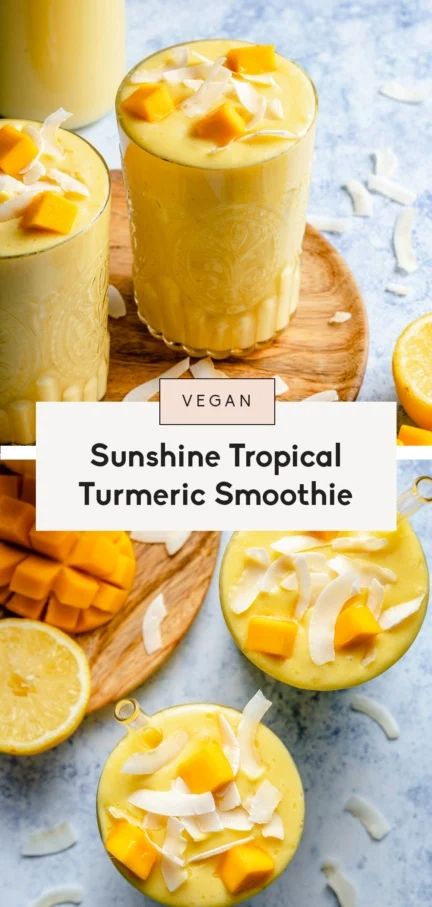 Mango Coconut Smoothie, Turmeric Smoothie Recipes, Coconut Milk Smoothie, Mango Pineapple Smoothie, Refreshing Breakfast, Turmeric Smoothie, Turmeric Vitamins, Banana Drinks, Ambitious Kitchen