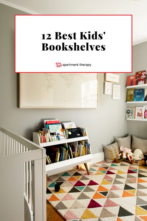 We found 12 of the cutest kids' bookshelves to keep their ever-expanding library perfectly organized. Childrens Nursery Ideas, Book Shelves Kids Room, Book Shelves For Kids Room, Shelves In Playroom, Bookshelf For Kids Room, Children Book Storage, Kids Book Shelf Ideas, Kids Book Organization, Kids Room Bookshelf Ideas