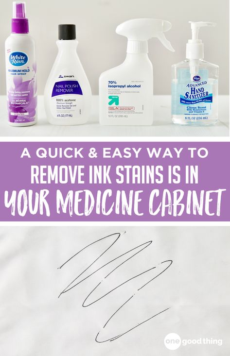 Remove Ink Stains From Clothes, Remove Ink From Clothes, Ink Out Of Clothes, Remove Ink Stains, Ink Removal, Ink Stain Removal, One Good Thing By Jillee, Stain Removers, Laundry Stains