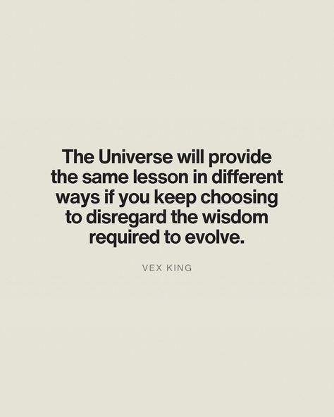 Life lessons are like the Universe’s little messenger boy. Life holds no agenda to condemn, judge, or bless in any particular way. It simply reflects the degree to which we learn and grow from these lessons. The Universe is a beautiful and magical plane of existence. It is in constant communication with our beliefs and behaviours, and therefore, serves as a mirror of our inner world.⁣⁣ ⁣ I’ve always found it intriguing when a movie hero falls to their knees and shouts to the sky, “What do you... Lessons From The Universe, Vex King, King Quotes, Hero Movie, Inner World, Screwed Up, The Universe, The Magicians, Wise Words