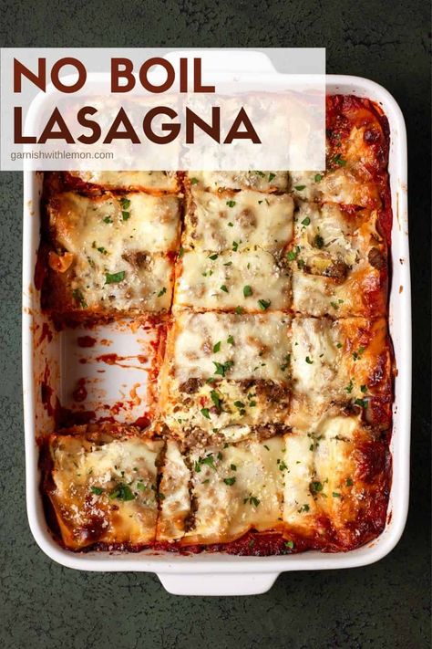 Lasagna Recipe With Oven Ready Noodles, Recipes With Lasagna Noodles, Easy Lasagna Recipe With Ricotta, Baked Lasagna Recipe, Lasagna Recipe Without Ricotta, Homemade Lasagna Recipes, Lasagna Recipe With Ricotta, Vegetarian Lasagna Recipe, No Boil Lasagna