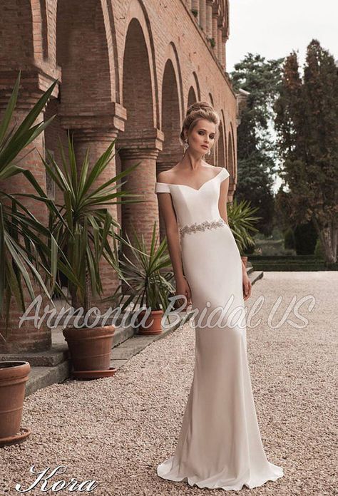 Wedding Dress Lace White /Off White Wedding by ArmoniaBridalUS Simple Elegant Wedding Dress, Dress Train, Satin Wedding Dress, Gorgeous Wedding Dress, Satin Wedding, Plus Size Wedding, Perfect Wedding Dress, Elegant Wedding Dress, Wedding Dress Styles