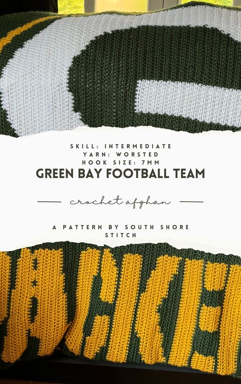 Excited to share the latest addition to my #etsy shop: GB Football Team Blanket Crochet Pattern https://etsy.me/3YmHsih #crochet #crochetpattern #greenbaypackers #blanketpatterns #footballcrochet #crochetgifts #packersblanket #packerscrochet #packersgift Greenbay Packers Crochet Blanket, Green Bay Packers Crochet Blanket, Packers Crochet Blanket, Crochet Green Bay Packers, Green Bay Packers Crochet, Crochet Football Blanket, Crochet Football, Football Blanket, Blanket Crochet Pattern