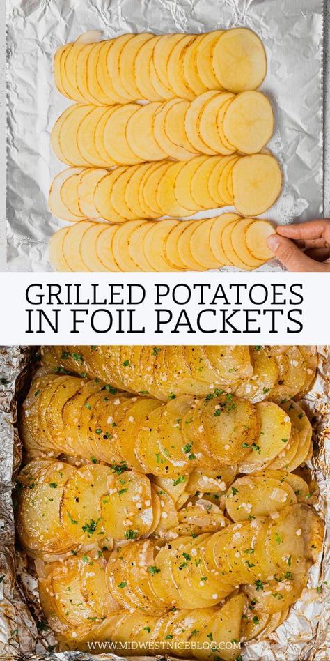 Foil Packet Sides For The Grill, Sides To Put On The Grill, Hobo Grill Packets, Easy Dinner Grill Recipes, Grilled Foods Ideas Meals, Veggie Side Dishes On The Grill, Dinners For The Grill, Grilled Side Recipes, Grill Meal Ideas Foil Packets