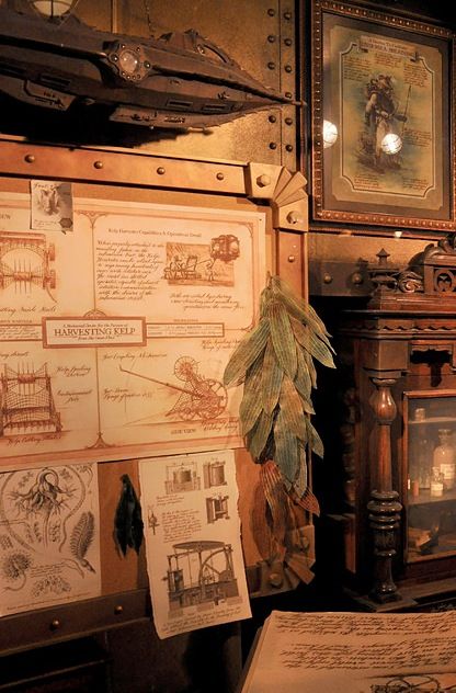 Steampunk Rooms, Steampunk Interior, Pulp Adventure, Adventure Decor, Map Room, Steampunk House, Steampunk Decor, Style Steampunk, Tokyo Disney Sea