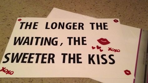 "The longer the waiting, the sweeter the kiss" Josh Turner  Military homecoming sign Military Homecoming Signs, Homecoming Signs, Josh Turner, Military Homecoming, The Kiss, Lovey Dovey, Music Stuff, Homecoming Dresses, Homecoming