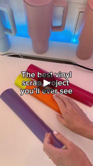 42K views · 406 reactions | ♻️✨ Don’t let your scrap vinyl go to waste! Here’s how to turn those leftovers into a super cute tumbler design. 🌟Quick, easy, and perfect for any vibe! 🌈Show off your scrap vinyl creations! 🎉#DesignBundles #ScrapVinylCrafts #UpcycleCrafts #DIYTumbler #CreativeReuse #CraftingIdeas #CraftingInspo #EcoCrafts | Design Bundles | Billie Eilish · BIRDS OF A FEATHER Cricut Vinyl Scrap Projects, Vinyl Scrap Projects, Circuit Projects Ideas, Cricket Craft Ideas, Cricut Air 2 Projects, Diy Tumbler Cups, Vinyl Craft Projects, Cricut Vinyl Projects, Cricket Crafts