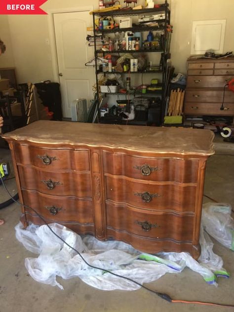 Post Image Boho Dresser Makeover, Wood Dresser Diy, Vintage Dresser Makeover, Boho Dresser, Blue And Pink Bedroom, Redesign Furniture, King Bedroom Furniture, Vintage Makeover, Chalk Paint Furniture Diy