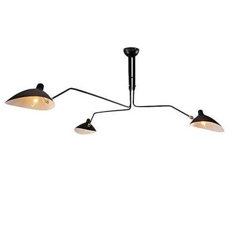 TRPYA Vintage Chandelier Ceiling Light Adjustable Long Arm Black Ceiling Lamp 3-Lights Restaurant Kitchen Bedroom Decorative Lighting (Size : M-160CM) : Amazon.co.uk: Lighting Black Ceiling Lamp, Lights Restaurant, Loft Room, Black Ceiling, Decorative Lighting, Beautiful Chandelier, Restaurant Kitchen, Vintage Chandelier, Chandelier Ceiling Lights