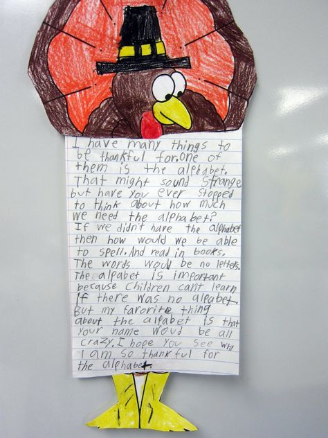 I love this twist on the obligatory "What I'm Thankful For..." writing assignment, includes a writing frame for student planning Thankful Writing, Turkey Writing, Thankful Activities, Teaching Thanksgiving, November Classroom, Cranberry Thanksgiving, Second Grade Writing, Thanksgiving Writing, Thanksgiving School