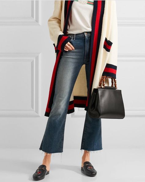 Gucci Outfits Women, Princetown Gucci, Gucci Slipper, Gucci Ring, Gucci Princetown, Style Council, Gucci Sweater, Gucci Style, Slippers Black